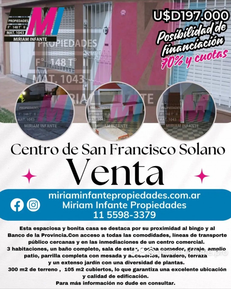 Casa en venta posibilidad de financiacion 